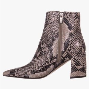 Marc Fisher Snakeskin Bootie-Size 7.5